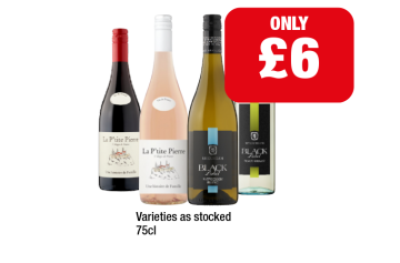 La P'tite Red, Rosé, McGuigan Black Label Sauvignon Blanc, Pinot Grigio - Now Only £6 at Premier