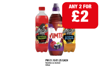 Levi Roots Jamaican Sunset, Tropical Punch, Vimto - Now Only £6.50 at Premier