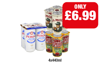 Peroni, Moretti, Desperados - Now Only £6.99 at Premier