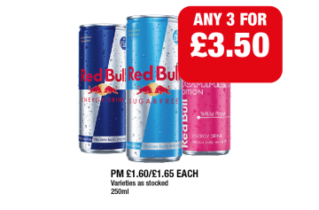Red Bull, Sugarfree, Summer Edition - Any 3 for £3.50 at Premier