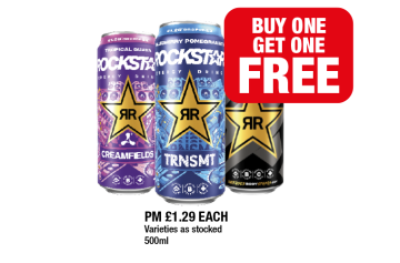 Rockstar Energy Creamfields, TRNSMT, Original - Buy 1 Get 1 FREE at Premier