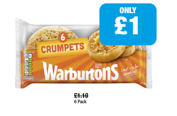 Warburtons Crumpets - Now Only £1 at Premier