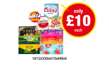 Coors, Amstel, Sol Cerveza, Kopparberg Variety, Thatcher's Apple & Blackcurrant, Haze, Blood Orange, Gold, Juicy Apple - Now Only £10 at Family Shopper