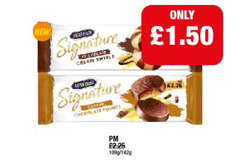 McVities Signature Chocolate Cream Swirls, Caramel - Now Only £1.50 at Family Shopper