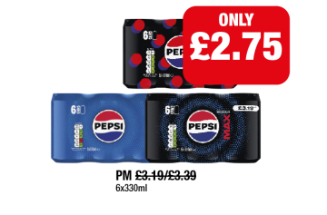 Pepsi, Max, Cherry Max - Now Only £2.75 at Family Shopper
