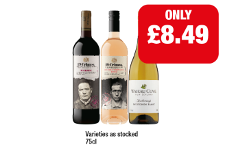 19 Crimes Malbec, Revolutionary Rose, Wairau Cove Sauvignon Blanc - Now Only £8.49 at Family Shopper