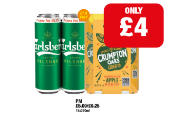 Carlsberg, Crumpton Oaks - Now Only £4 at Family Shopper